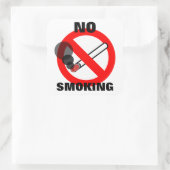 Sticker Carré Pas de signe anti-tabac (Sac)