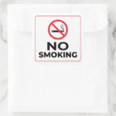 Sticker Carré Pas de signe anti-tabac (Sac)