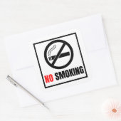 Sticker Carré Pas de tabac (Enveloppe)