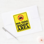 Sticker Carré Pas de zone de Pose de Chien (Enveloppe)