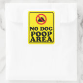 Sticker Carré Pas de zone de Pose de Chien (Sac)