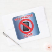 Sticker Carré Pas de zone téléphonique (Enveloppe)