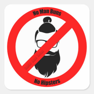 Sticker Carré Pas d'homme ne tue pas de Hippocampe
