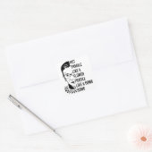 Sticker Carré Pas fragile comme une fleur fragile comme une bomb (Enveloppe)