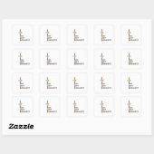 Sticker Carré Pas honteux (Feuille)