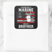 Sticker Carré Pas seulement un marin, c'est mon frère patriote d (Sac)