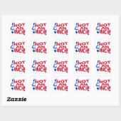 Sticker Carré Pas un pouce (Feuille)