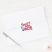 Sticker Carré Pas un pouce (Enveloppe)