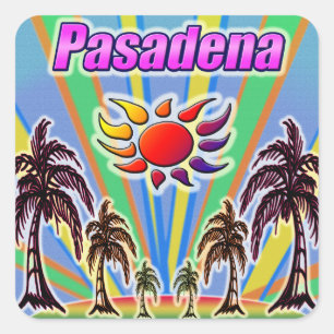 Sticker Carré Pasadena Summer Love