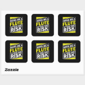 Sticker Carré Passe-Moi Une Flûte (Feuille)