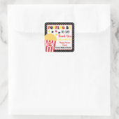 Sticker Carré Passer par pour dire cadeau Merci (Sac)