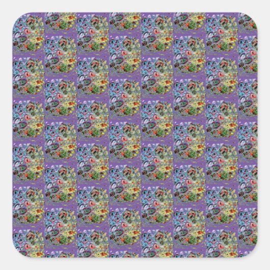 Sticker Carré Passion perpule (Devant)