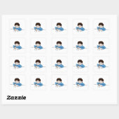 Sticker Carré Passion pour le dessin (Feuille)