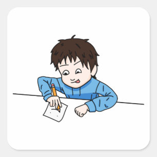 Sticker Carré Passion pour le dessin