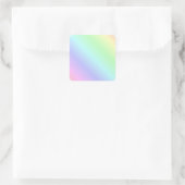 Sticker Carré Pastel Arc-en-ciel rayures colorées (Sac)