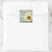 Sticker Carré pastel barncountry daisy wedwedding (Sac)