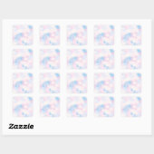 Sticker Carré Pastel Colors Low Poly (Feuille)