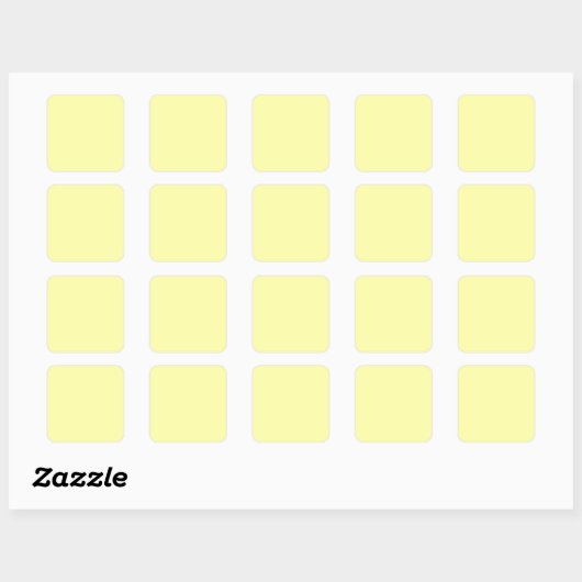 Sticker Carré Pastel Lemon Yellow (Feuille)