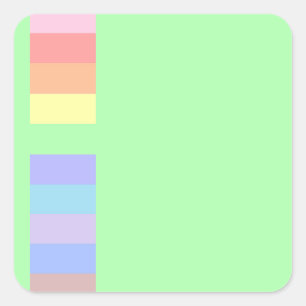 Sticker Carré Pastel Lime Green