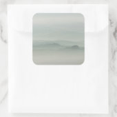 Sticker Carré Pastel matin dans la brouillard toscane (Sac)