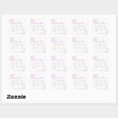 Sticker Carré Pastel Pink Sprinkle Allergy Alert (Feuille)