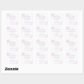 Sticker Carré Pastel Pink Sprinkle Bakery Ingredient Product (Feuille)