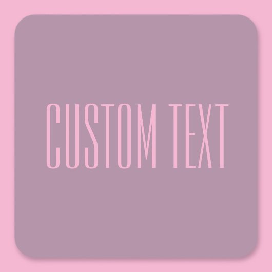 Sticker Carré Pastel Purple & Pink clair | Texte modifiable mode