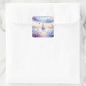 Sticker Carré Pastel Sailboat Coastal Dreamscape (Sac)