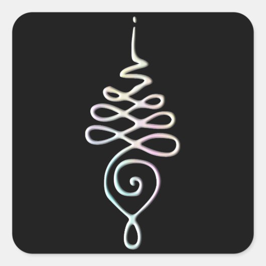 Sticker Carré Pastel Unalome  (Devant)