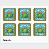Sticker Carré pastèque (Feuille)