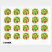 Sticker Carré pastèque Abstraite couleur vive (Feuille)