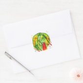 Sticker Carré pastèque Abstraite couleur vive (Enveloppe)