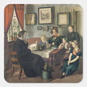 Sticker Carré Pasteur Johann Wilhelm Rautenberg et son