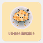 Sticker Carré Patate en colère drôle – Un art pelable (Devant)