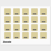 Sticker Carré Patchwork appliqué étoile jaune (Feuille)