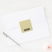 Sticker Carré Patchwork appliqué étoile jaune (Enveloppe)