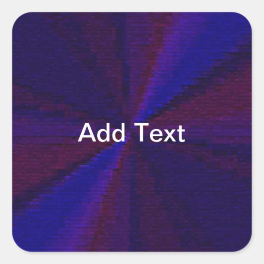 Sticker Carré Patchwork circulaire de dégradé bleu à pourpre (Devant)