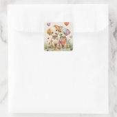 Sticker Carré Patchwork Pups Valentine (Sac)
