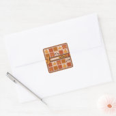 Sticker Carré Patchwork Quilted look Thanksgiving (Enveloppe)
