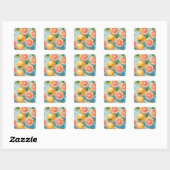 Sticker Carré Pâte de pamplemousse (Feuille)
