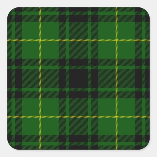 Sticker Carré Pâte verte de tartan MacArthur (Devant)