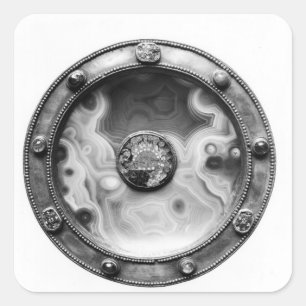 Sticker Carré Paten avec une representation de médaillon durent