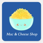 Sticker Carré Pâtes Et Fromages (Devant)