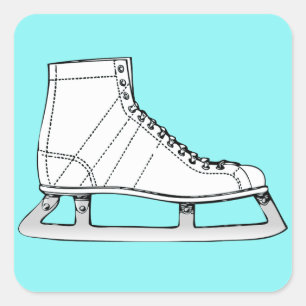 Sticker Carré Patinage sur glace Patinage artistique