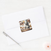 Sticker Carré Pâtissier Ours Koala (Enveloppe)