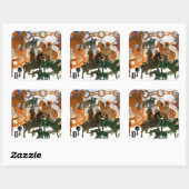 Sticker Carré Patrimoine Picte (Feuille)