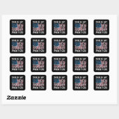 Sticker Carré Patriotic American This Is My Pride Flag USA (Feuille)
