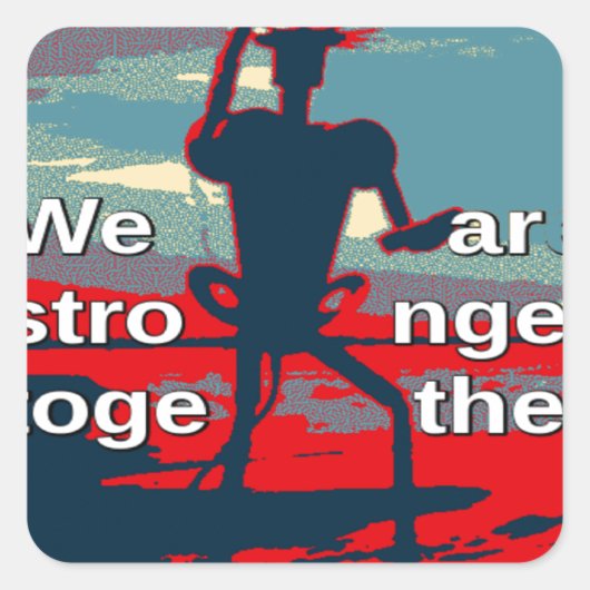 Sticker Carré Patriotic USA Hope Graphisme Art Design (Devant)