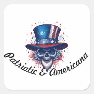 Sticker Carré Patriotique & Americana