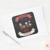 Sticker Carré Patriotique US 250 ans de liberté Famille d'aigle (Enveloppe)